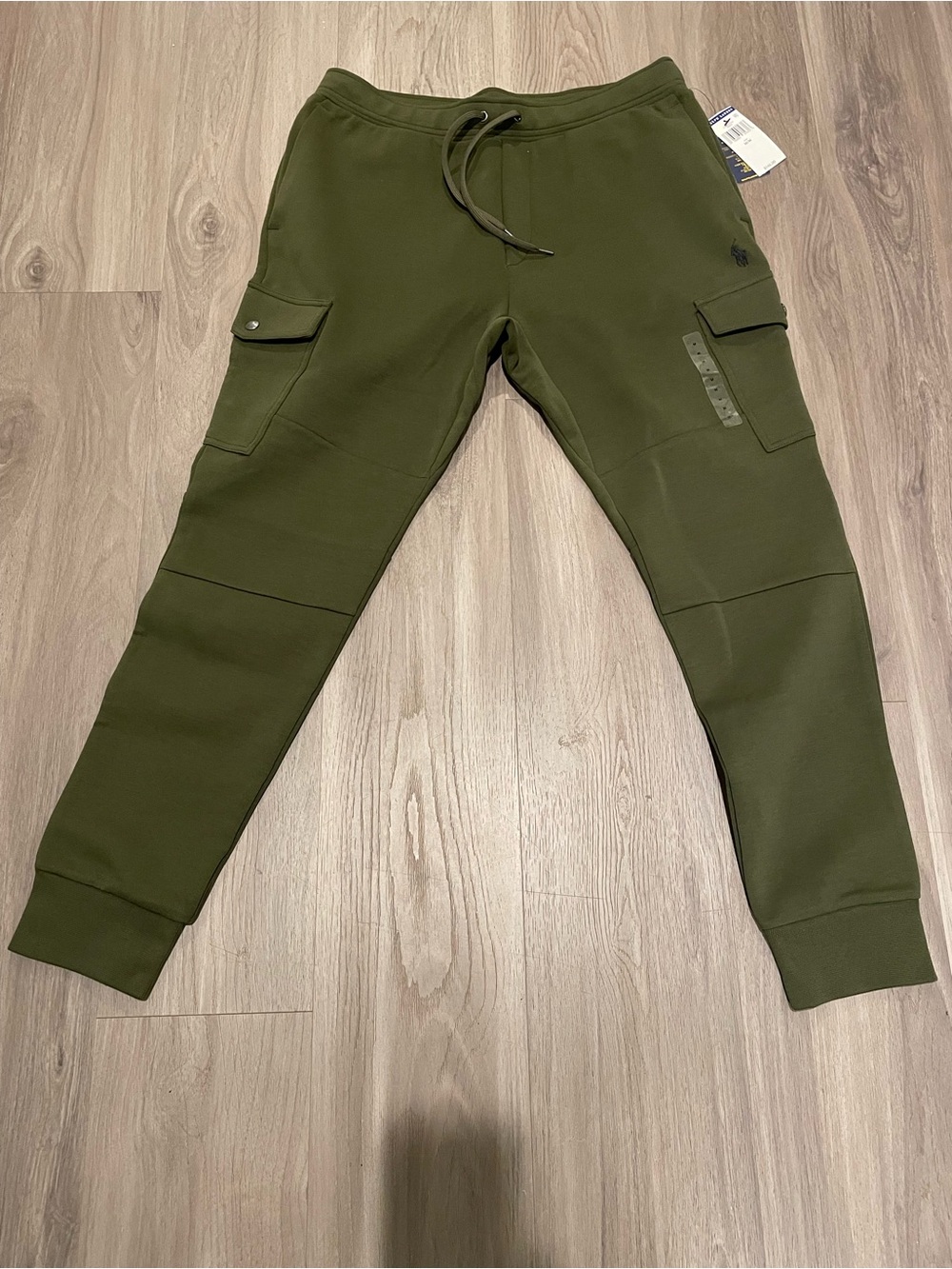 New Men’s Polo Ralph Lauren Cargo Sweatpants/Joggers — Dark Green — Size M